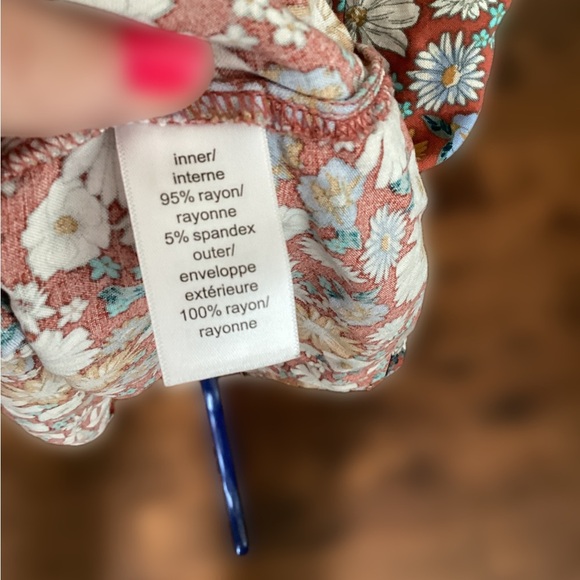 Floral Spaghetti Strap tank, Size Small - Picture 7 of 8